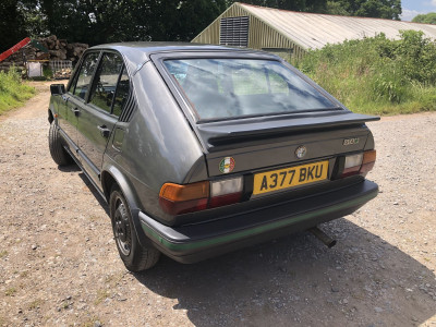 The rear spoiler is a one-off design from the factory.