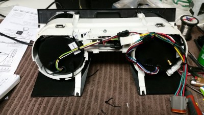 Wiring all done and neat of course, and so much easier with the single plug