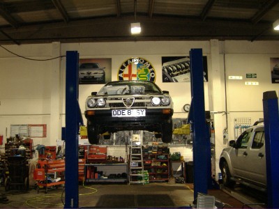 Ready for engine and transmission removal.