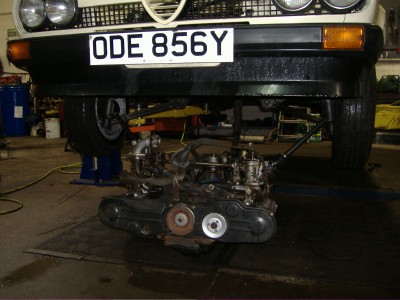 Engine and gearbox dropped.