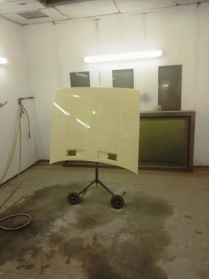 Bonnet is now finished in Ionian Ivory top coat!